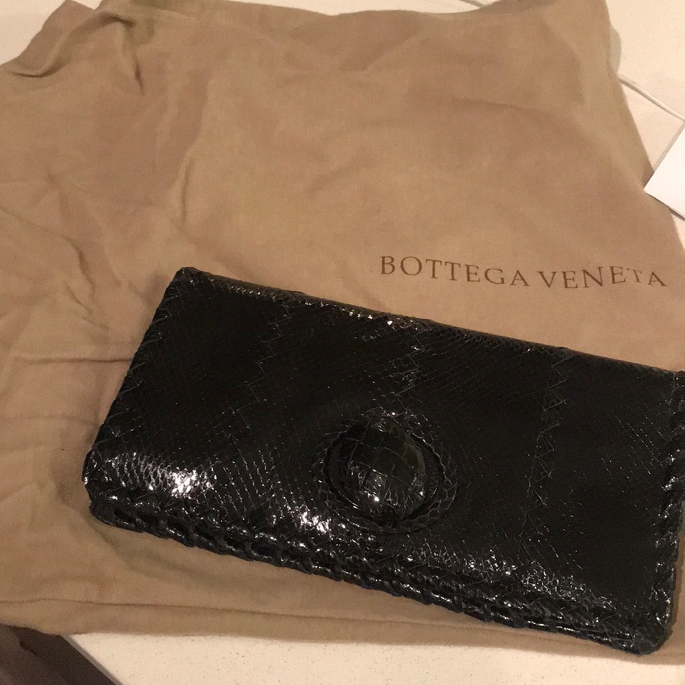 Bottega Veneta Exotic Leather Clutch
